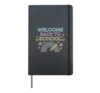 Retro Welcome Back To School Teacher Student Appreciation Hardcover Journal, Black
