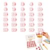 Reusable Labels(1-30),Pencil Tracking Markers, Compatible with #2 Pencils (Pink)