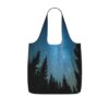 Reusable Shopping Bag 25l, Lightweight Foldable Tote With Built-In Pouch