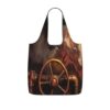Reusable Shopping Bag 25l, Lightweight Foldable Tote With Built-In Pouch