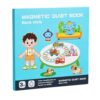 Reusable Sticker Book, Magnetic Learning Activity Toy for Kids Ages 3-6