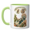 RHINOPHORE STUDY Nudibranch Sensory Anatomy Ceramic Mug, Light Green/White, 11oz