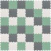 Riakrum 100 Tiles 12 x 12 Inch Puzzle Floor Mats with Borders 0.4 Inch Thickness Interlocking Floor Tiles Soft Safe Play Mats for Exercise Gym Workout Nursery Home (Green,Gray,White,Plush)