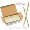 RIANCY 66 Pack Retractable Black Ballpoint Pens Bulk, 0.5mm Fine Point Click Pens, No Bleed No Smear Smooth Writing, Beige Barrel for Teacher Classroom Office School Supplies Wholesale