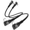 Right Angle USB C 3.2 Gen 2x2 Cable 1.6FT 2Pack, Flexible Double 90 Degree