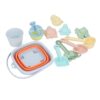 RiToEasysports Collapsible Beach Toys Set, 11 Pieces Sand Bucket and Shovels with Watering Can for Kids Activities Outdoor (Orange)