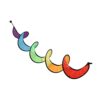 RiToEasysports Rainbow Wind Spinner, Foldable Curly Decoration for Yard, 43.3" Colorful Spiral Sculpture for Garden Parties, Lightweight and Portable