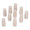 RiToEasysports Set of 10 Wooden Peg Dolls for Kids Painting Crafts Colorful DIY Art Figures Ideal for Children (Male Puppet)