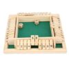 RiToEasysports Wooden Dice Game Toy, Number Board Game for 2-4 Players Family Gathering Entertainment, with Shut the Box