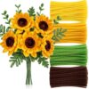 Rivvlive 1500 Pcs Pipe Cleaners, 6mm Craft Twist Sticks in Assorted Colors for Flowers, DIY Crafts, Decorations & Creative Projects (Sunflower Color)