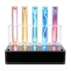 RKXKJ 5 Noble Gas Glow Tubes Set, Sealed Gas Discharge Tube, with Excitation Base & Stand, Inert Gas Glow Demonstration, 99.99% Purity, Ne/kr/he/xe/ar, Vacuum Sealed, for Party Decoration