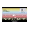 Roaring Spring Colored Index Cards 3"x5", 100 Count, Smooth 100# Index Paper, Ruled on Front, Blank on Back, 3 Colors (Pack of 1)