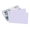Roaring Spring Recycled Index Cards 4"x6", 100 Count, Smooth 100# White Recycled Index Paper, Ruled on Front, Blank on Back
