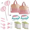 ROBOTIME 2-Person Bug Catcher Kit for Kids - Complete Pink Outdoor Explorer Set with Double Tools for Siblings & Friends (Ages 3+)