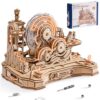 ROBOTIME 3D Wooden Puzzles Marble Run Set - 3D Puzzles for Adults-Mechanical Model Kit for Adults - Model Building Kits - Space/STEM/Engineering Gift