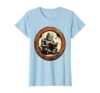 Robot Reading a Book Lover Illustration T-Shirt, Women, Baby Blue, Medium