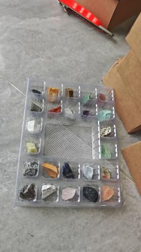 Rock Collection Starter Kit - Bulk Assorted Gemstones, Crystals, Rocks & Minerals, with Gemstone Hardness Learning Book & Gem-Themed Battle ID Cards, A Geology Gift for Kids & Adults Ages 8+ (Kit A)