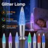 Rocket Glitter Lamp, 7.68-Inch USB LED Color-Changing Night Light (A)