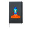 Rocket Start Children Women Men Science Hardcover Journal, Black