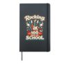 Rocking 100th Days Of School Guitar Music Lover Teacher Kids Hardcover Journal, Black