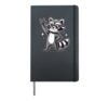 Rock Music, Funny Raccoon, Kids & Boys, Rock Hand & Rocker Hardcover Journal, Black