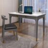 Rock Slab Computer Desk with Drawer Office Home Learning Solid Wood Writing