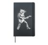 Rockstar Cat Playing Guitar Rock and Roll ROCK Music Hardcover Journal, Black