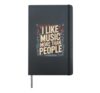 Rock Vibes I Like Music More Than People Hardcover Journal, Black