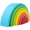 ROHSCE Silicone Stacking Toys for Babies, 7PCS Rainbow Stacker