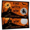 RokAPary Halloween Scratch Off Game, Find the Witch to Win Easy to Play Silly Games, Fun Idea, Ice Breaker Activity. DIY Raffle Cards, Set of 40 Cards Made in USA (Classic)