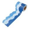 Rolled Cloud Border Sticker for Bulletin Board, Blue Scalloped Trim