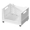 Rolling Bins Storage with Wheels Foldable Rolling Organizer On Wheels
