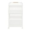 Rolling Laundry Basket 2 Tier Collapsible PP Clothes Hamper with Wheels for Bedroom