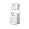 Rolling Laundry Basket on Wheels 2-Tier Portable Trolley Cart Easy-Transport Wash Hamper with Handle for Space-Saving Sto and Convenience