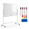 Rolling Whiteboard 48x36 Double-Sided Magnetic Dry Erase Board
