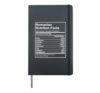 Romanian Nutrition Facts Funny Romanian Pride Heritage Hardcover Journal, Black