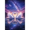Romantic Swan Diamond Art Kit for Adults Galaxy Swan Diamond Painting Kits