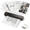 Rongta F11B Wireless Inkless Thermal Portable Printer for Travel & Home Office Use, Included 9 Sheets Thermal Paper
