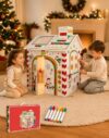 rorila Christmas Cardboard House with Lights & Music, Kids Playhouse