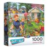 RoseArt - Back to the Past - Gardening with Mom 1000 Piece Jigsaw Puzzle - Vintage Retro Garden Scene Puzzle for Adults - Finished Size 26.625 x 19.25 Made in USA