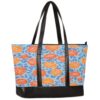 Rose Canvas Laptop Tote Bag for Women, 15.6 Inch Work Bag