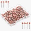 Rose Gold Push Pins for Map, 1/8'' Round Head Map Pins for Travel Boards