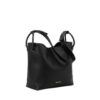 Rosvovo Black Leather Tote Bag for Women
