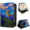 Rotating Case for 6.8" Kindle Paperwhite 11th Gen 2021, Van Gogh Cat
