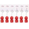 Rotatingpals 3 Pcs Dice Table Number Casino Game Kit,Red, White