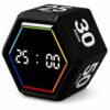 Rotating Pomodoro Timer Cube 3/5/10/25/30/50 min with Colorful Visual Bar