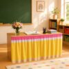 ROTORS Pencil Table Skirt Cloths, Stationery Design Teacher Desk Cover，B：S