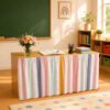 ROTORS Pencil Table Skirt Cloths, Stationery Design Teacher Desk Cover，E：S
