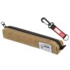 Rough Enough Small Pencil Case, Canvas Pen Pouch for Campus & Office, Brown