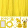 RoundFunny 400 Pcs 24 Inch Extra Long Pipe Cleaners Yellow Chenille Stem Creative Pipe Cleaners Craft Supplies Fuzzy Sticks for Festivals Decorations Hair DIY Arts Handcraft Project